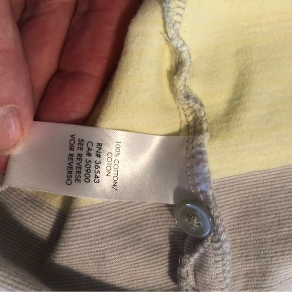 Calvin Klein Golf Shirt in pretty pale yellow with grey contrast - Picture 6 of 8